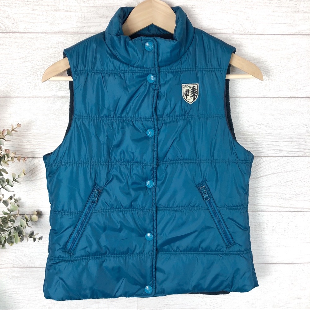  AMERICAN EAGLE OUTFITTERS Blue PufferVestJacket - Picture 1 of 4